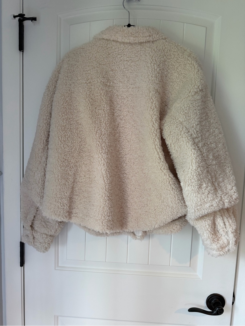 Altar’d State Teddy Sherpa Shacket Jacket Cream Oversized M - Picture 6 of 8